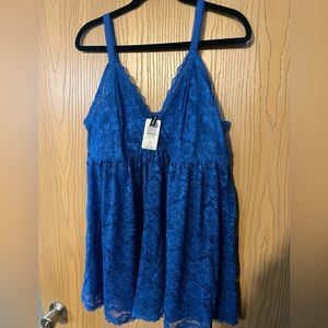 Torrid Blue Lace Lingerie Babydoll NWTs